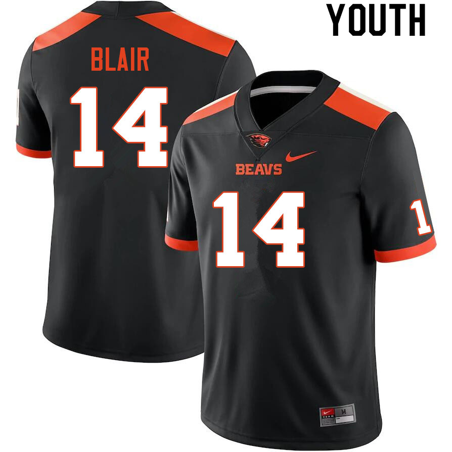 Youth #14 Jake Blair Oregon State Beavers College Football Jerseys Sale-Black - Click Image to Close